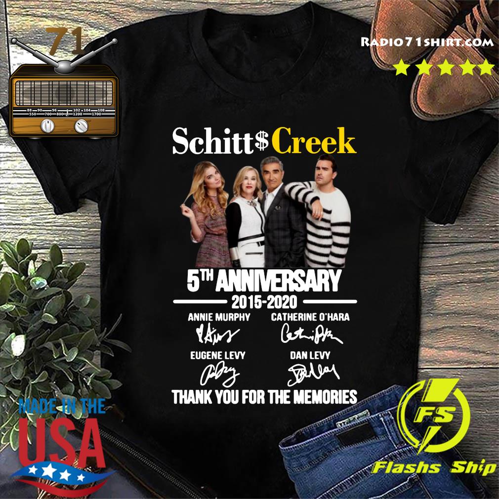 Schitt's Creek 5th Anniversary 2015-2020 Signature Men Cottom Black T-shirt